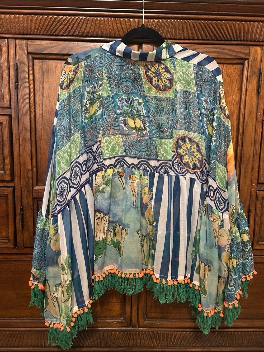 NWOT Antica Sartoria BY Giacomo Porcellana Beach Coverup OS - Picture 2 of 11